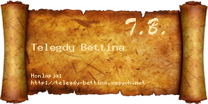 Telegdy Bettina névjegykártya